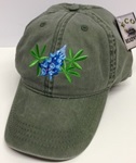 Texas Bluebonnets Flower plant Blooms Hat Embroidered Cap