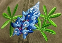 Texas Bluebonnets Flower plant Blooms Hat Embroidered Cap