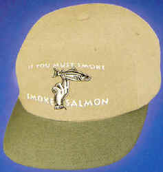If you must smoke Smoke Salmon Ray Troll Fish Hat ball hat baseball embroidered cap adjustible trucker
