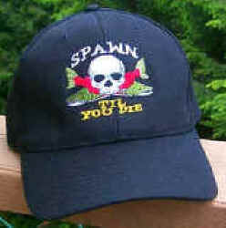 Spawn 'Til You Die Ray Troll Fish Hat Salmon ball hat baseball embroidered cap adjustible trucker