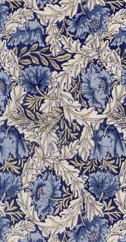 Blue Poppy William Morris Architect Arts and crafts movement fabric designer tie Necktie