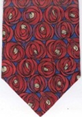 Signature Architect  Arts and Craft Movement Charles Rennie Macintosh fabric rose designer tie Necktie