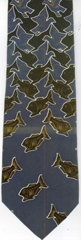 bird to fish Escher Tesselation Bow Tie math Tie necktie