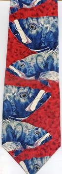 Richard Pettit marine fish art Tie Necktie
