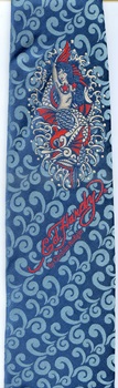 Ed Hardy modern art painting american mermaid tatoo art Necktie