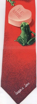  Will Bullas necktie tie frogs and hearts lepers love