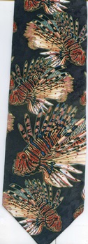 Michael David Ward lion fish marine fish art Tie Necktie