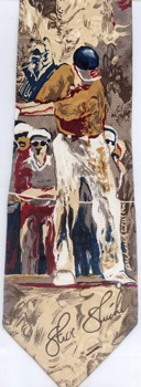 modern art painting american Steve Stricker  golf Richard Wallich art Necktie
