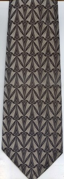 deco fan wave surface design tie decorator fabric architectural details decorative elements designer NECKTIES
