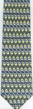 Signature Architect Tiffany Peacock Arts and Crafts fabric designer tie Necktie