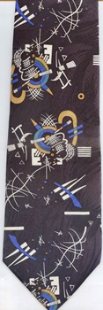 modern art painting surreal expressionist tie Necktie Black Welft Kandinsky