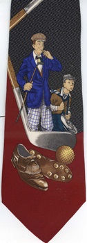 Norman Rockwell sports golf caddy Tie necktie saturday evening post cover illustration art