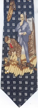 XL extra long Norman Rockwell sports golf caddy Putting Practice putt Tie necktie saturday evening post cover illustration art