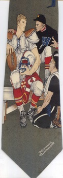Norman Rockwell sports football Tie necktie saturday evening post cover illustration art