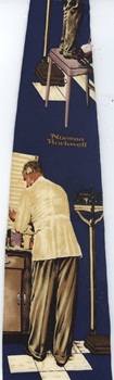 Norman Rockwell self portrait artist Tie necktie saturday evening post cover illustration art