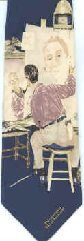 Norman Rockwell triple self portrait artist Tie necktie saturday evening post cover illustration art