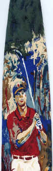 modern art painting american Steve Stricker  golf Richard Wallich art Necktie