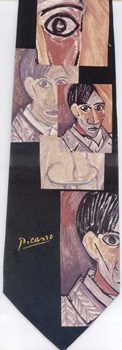 Autoportrait self portrait 1907 Pablo Picasso modern art painting surreal expressionist tie Necktie 