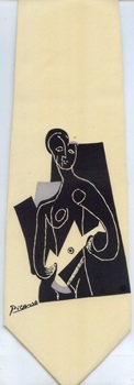 Femme A la Guitare Pablo Picasso modern art painting surreal expressionist tie Necktie 