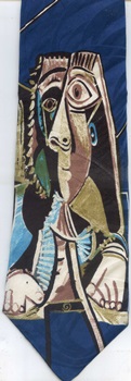 Homme Assis 1971 modern art painting surreal expressionist tie Necktie Pablo Picasso