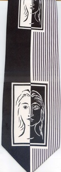 Portrait En Deux Parties Noire Et Blanche 1924 Pablo Picasso modern art painting surreal expressionist tie Necktie 
