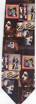 Picasso modern art painting surreal expressionist cubist tie Necktie 