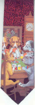 Dogs Playing Poker Tie