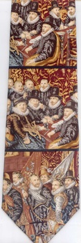 Dutch Merchants JAN van RAVENSTEIN Renaissance masterpiece painting old masters tie Necktie