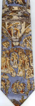 Sistine Chapel circa 1634 Michaelangelo Renaissance masterpiece painting old masters tie Necktie
