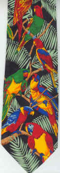 Colorful Parrots Tie necktie