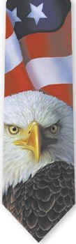 XL extra long Eagle Freedom American Flag  Tie Necktie tye neckwear