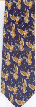 KingfisherLanding Abstract Jungle with birds Beaufort Tie Necktie