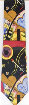 modern art painting surreal expressionist tie Necktie Black Welft Kandinsky expressionalism