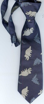 Triceratios dinosaur herd boy's boys youth length necktie Tie novelty conversation necktie silk
