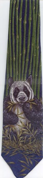 Panda Bamboo Grove Lunch  boys length necktie youth ties