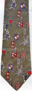 european celtic heraldry heraldic knights castles armor swords battle textile wall hanging tapestry shirt Classical Civilizations fabric design necktie ties