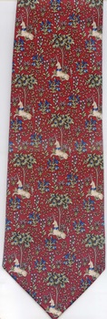 Unicorn Under A Tree european celtic illuminated manuscript textile wall hanging tapestry shirt Classical Civilizations fabric design necktie ties