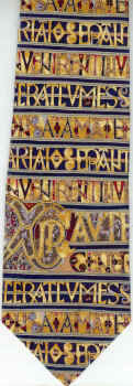 european celtic illuminated manuscript book of kells textile wall hanging tapestry shirt Classical Civilizations fabric design necktie ties neckwear ties tye  neckwears neck tie