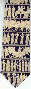  Classical Civilizations greek pan procession ceramics amphora design frieze necktie ties