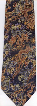 eastern dragon chinese oriental japanese japan china textile wall hanging tapestry shirt Classical Civilizations fabric design necktie ties