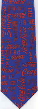 Multi Language Coca-Cola Civilizations necktie ties