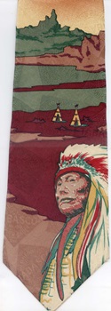 Frederick remington native american indian scene Tie necktie