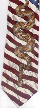 American Flag History Don't Tread On Me Circa 1815 Eagle Necktie Americana Tie necktie