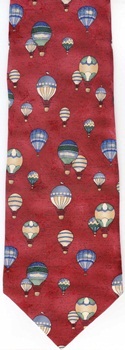 Early Ballooning Circa 1890, Americana Series Neckties, hot air balloon air transportation Tango Tie necktie