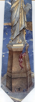 Americana Republic Democracy Statue of Liberty Lady  Circa 1875 History Necktie Tie ties neckwear ties tye neckwears