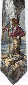 Americana Collectible Mountain Man Circa 1894 waterflall necktie neckwear ties tye neckwears