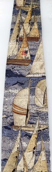 Americana Series Neckties, Americana Series Neckties, nautical fishing sail boat water transportation Tie necktie