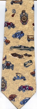 The Open Road Cars And Accesories 1900 To 1930 Tango Americana Series Neckties, horseless carriage antique automobiles, car, land transportation Tie necktie