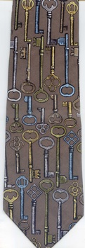 Skeleton Keys realtor antique collector Necktie Tie