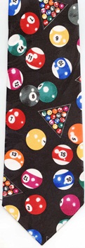 billiard games playing pool table eight balls cue ball tie Necktie